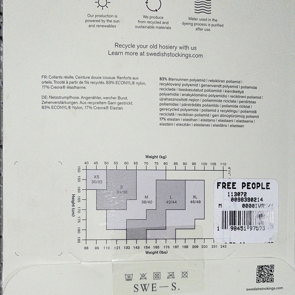 FREE PEOPLE X SWEDISH STOCKINGS Lykke net tights - Picture 5 of 7